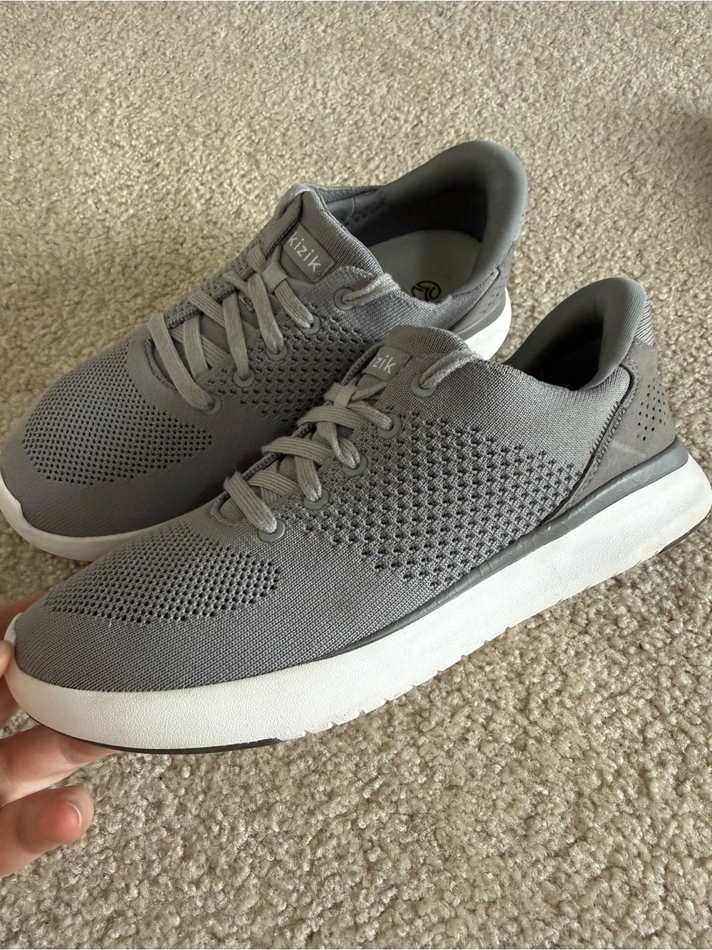 Kizik Hands Free Slip On Gray Sneakers Women’s 8 *wide width*